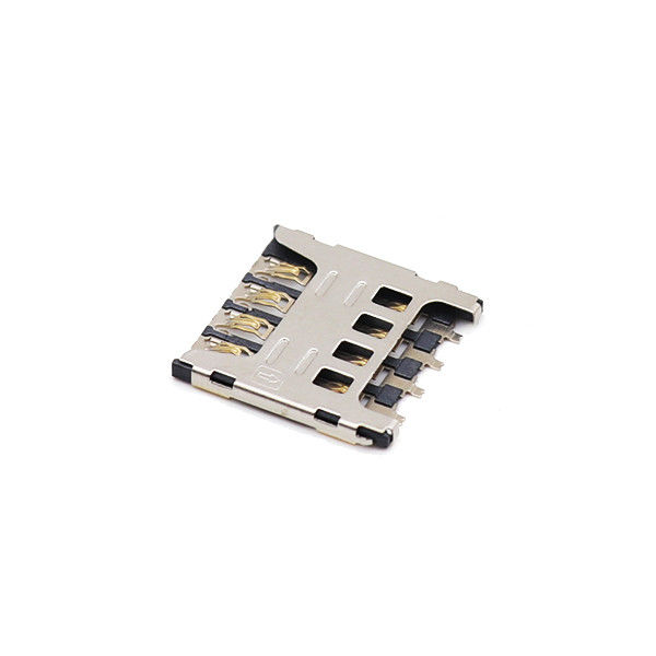 LCP 8 Pin Micro SIM Card Socket Connector Push Pull H1.8mm 5000 Cycles Durability