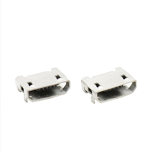 Mobile Phone Tablet 5P Micro USB Connectors female jack 6.4mm Pitch ROHS With Post