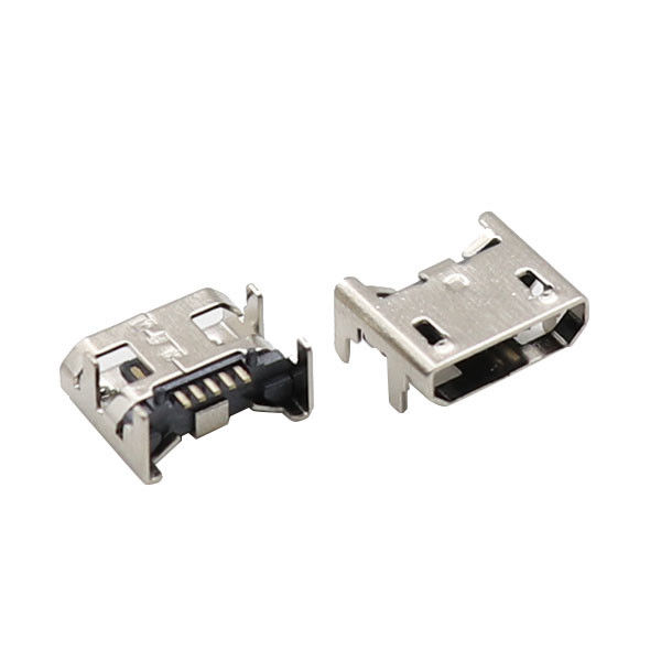 UL94V-0 Micro USB Connectors 5 Pin Female Socket Legs Inserting Seat Jack Plate
