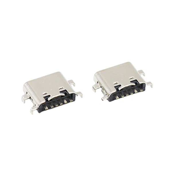 6 Pin USB Type C Connectors Socket PCB Sinking Plate Female 0.8MM 3.1mm
