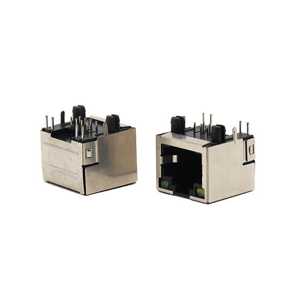 1x1 Port Shielded Female Jack 8P8C RJ45 Connector With Led Modular Jack