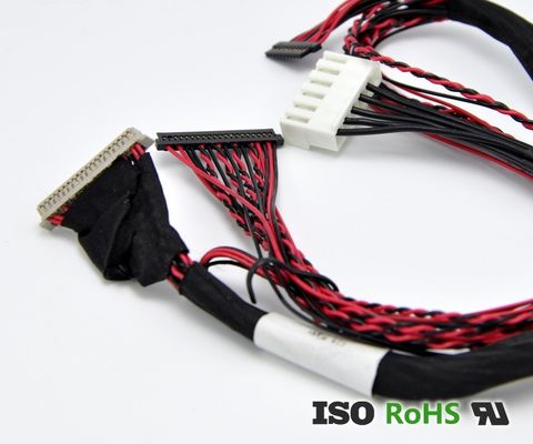 20pin 30pin Custom Cable Assemblies LCD LVDS Shield Flat Flexible