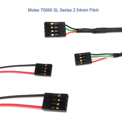 Molex 50-57-9404 Custom Wire Harness With SL 2.54mm 4 Way 70066 Connector