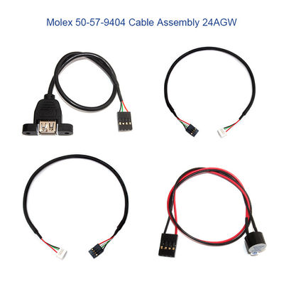 Molex 50-57-9404 Custom Wire Harness With SL 2.54mm 4 Way 70066 Connector