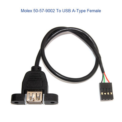 Molex 50-57-9404 Custom Wire Harness With SL 2.54mm 4 Way 70066 Connector