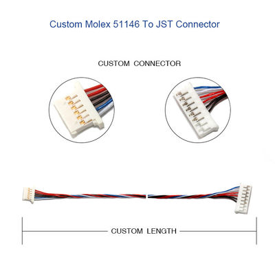 5P 6P Electric Wire Harness MOLEX 51146 1.25mm With A1254 SMD Housing Holder