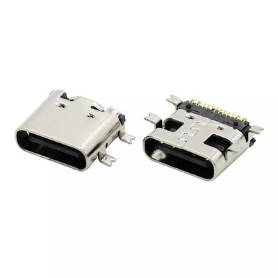 16Pin USB 3.1 Reversible Receptacle C Type Female Socket Connector SMT