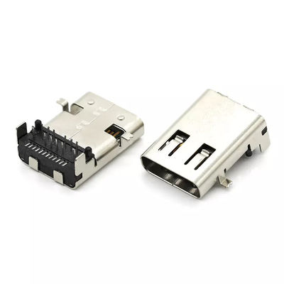 Copper Alloy USB Female Connector SMT Type 24Pin USB 3.1 C Socket