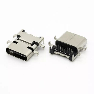 Mid Mount Hybrid Socket Female USB 3.1 C Connector 24Pin ROHS