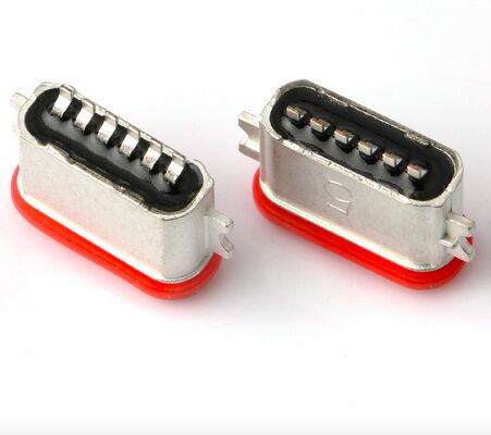 Professional Manufacturer of Waterproof USB Type C 6P Full SMT Connector IP67 USB 3.1 SMD Connector