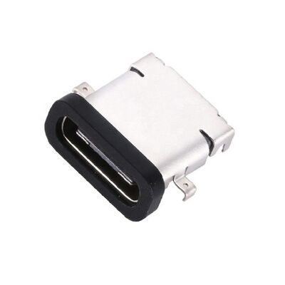 Waterproof USB 3.1 Type C 24 Pin Female Connector Horizontal SMT DIP Mounting Sinking Plate USB Socket