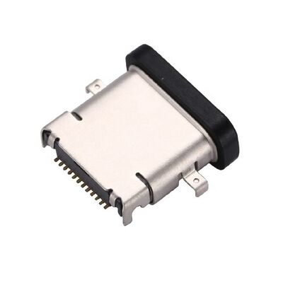 Waterproof USB 3.1 Type C 24 Pin Female Connector Horizontal SMT DIP Mounting Sinking Plate USB Socket