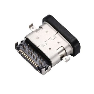 Waterproof USB 3.1 Type C 24 Pin Female Connector Horizontal SMT DIP Mounting Sinking Plate USB Socket