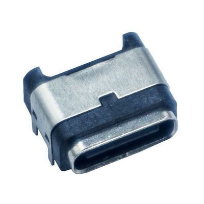 Waterproof Panel Mount PCB 6 Pin Female USB Type C Connector