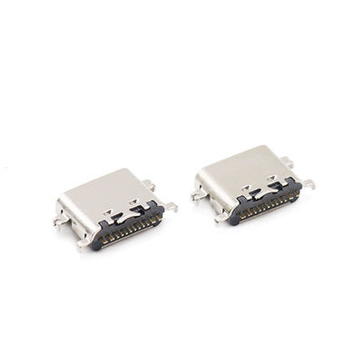 3.0 USB Type C Pcb Connector 3.1mm 16 Pin Mid Mount USB C Female Socket