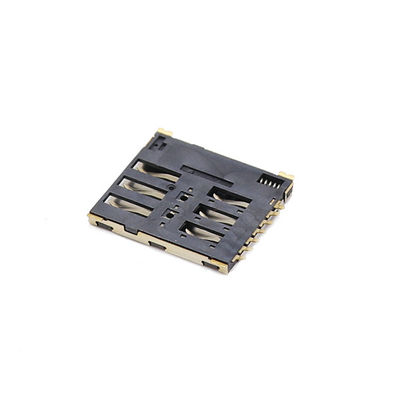 Nano Type 6 Pin Sim Card Connector LCP Push Push Sim Connector For Moblie Phone