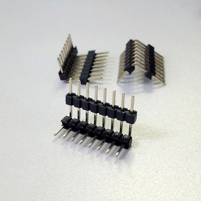 Right Angle 2.54 Mm Pitch Pin Header Single Row PCB Connector