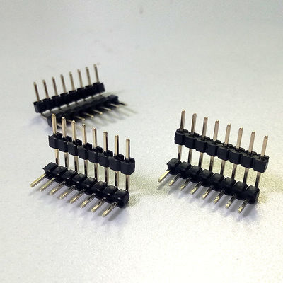 Right Angle 2.54 Mm Pitch Pin Header Single Row PCB Connector