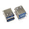 Female Dual Port 3.0 Micro USB Type A Connector 18 Pin Dip 180 Degree SGS