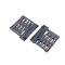 Push Pull Type Micro 7p SIM Card Socket Connector 1.35mm Height For PCB