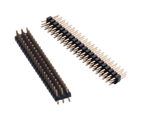 Triple Row 2.54 Mm Pin Header Dip 2 Pin Male Header Connector For PCBA Industry