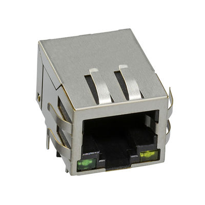 Single Port Tab Down 8 Pin Female RJ45 PCB Connector With Filter Ethernet