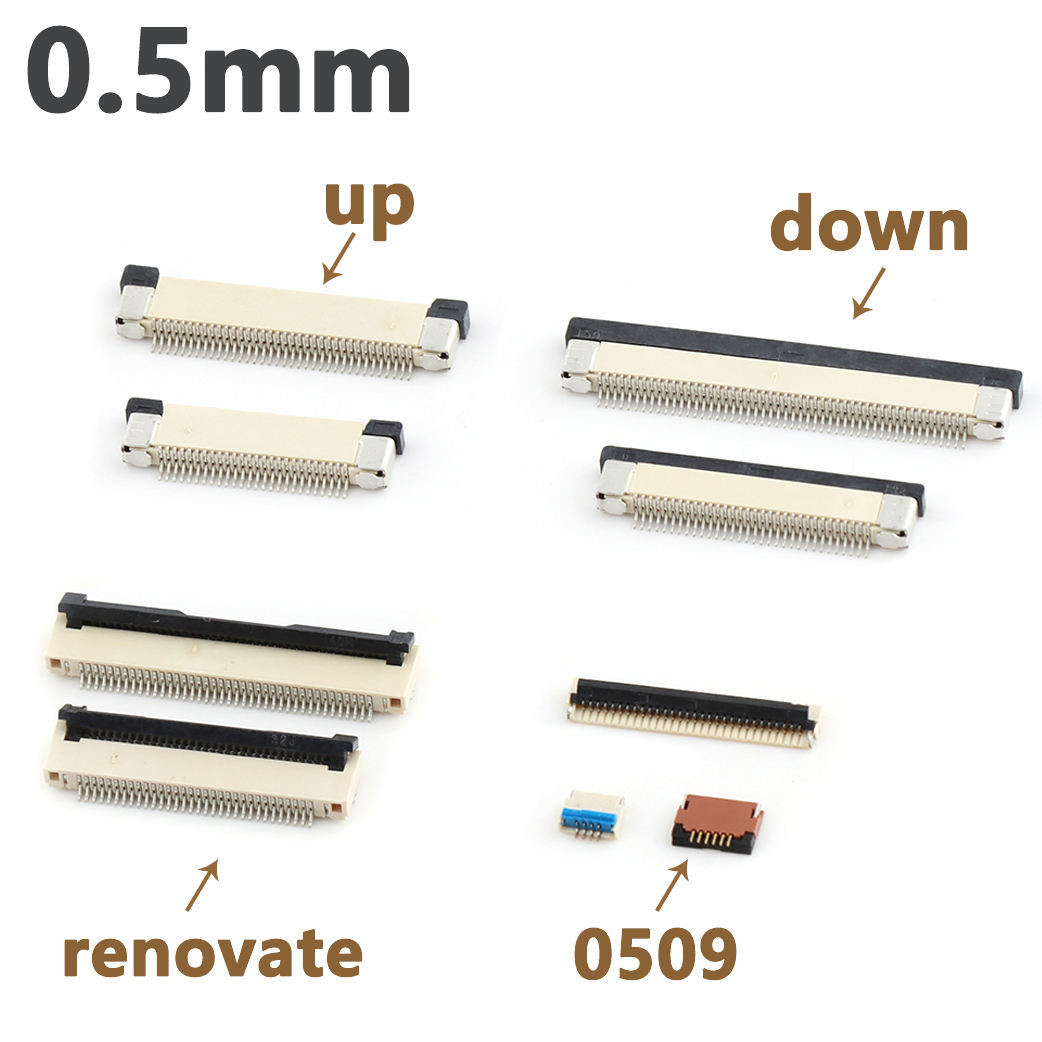 Locktype Fpc Connector FPC Connector 0.5 Pitch Horizontal Smt Flip-lock Type Upper Top Bottom ...